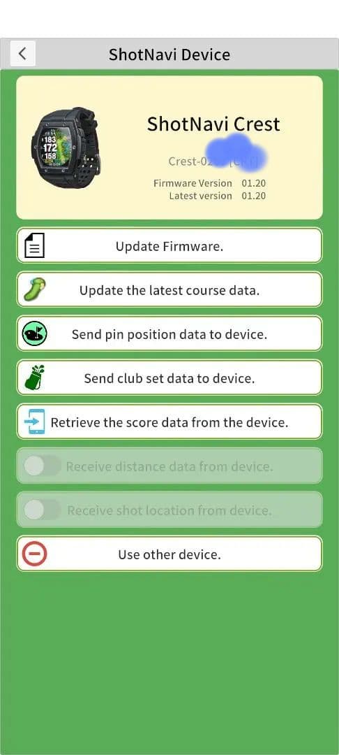 ​【美品・アプデ済】Shot Navi Crest 黒 完備品