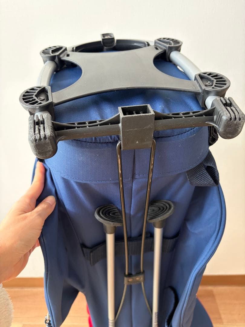 ★ジャックバニー★スタンドキャディバッグJack Bunny!!ネイビー×レッド