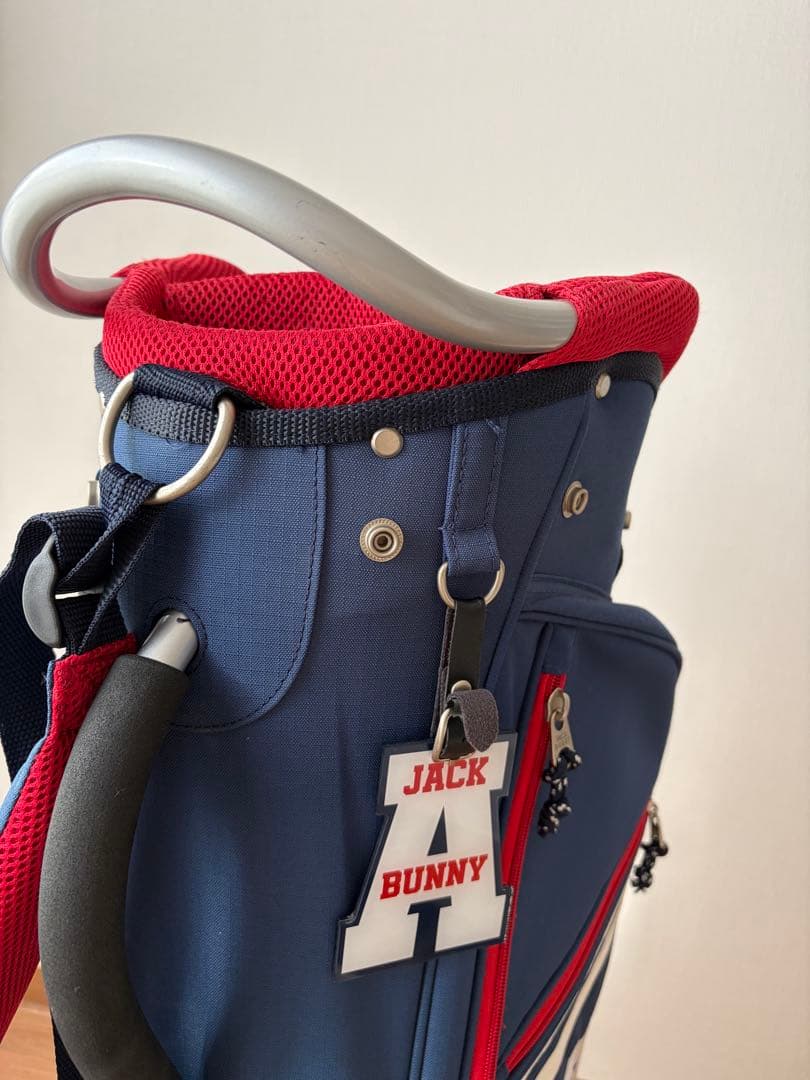 ★ジャックバニー★スタンドキャディバッグJack Bunny!!ネイビー×レッド