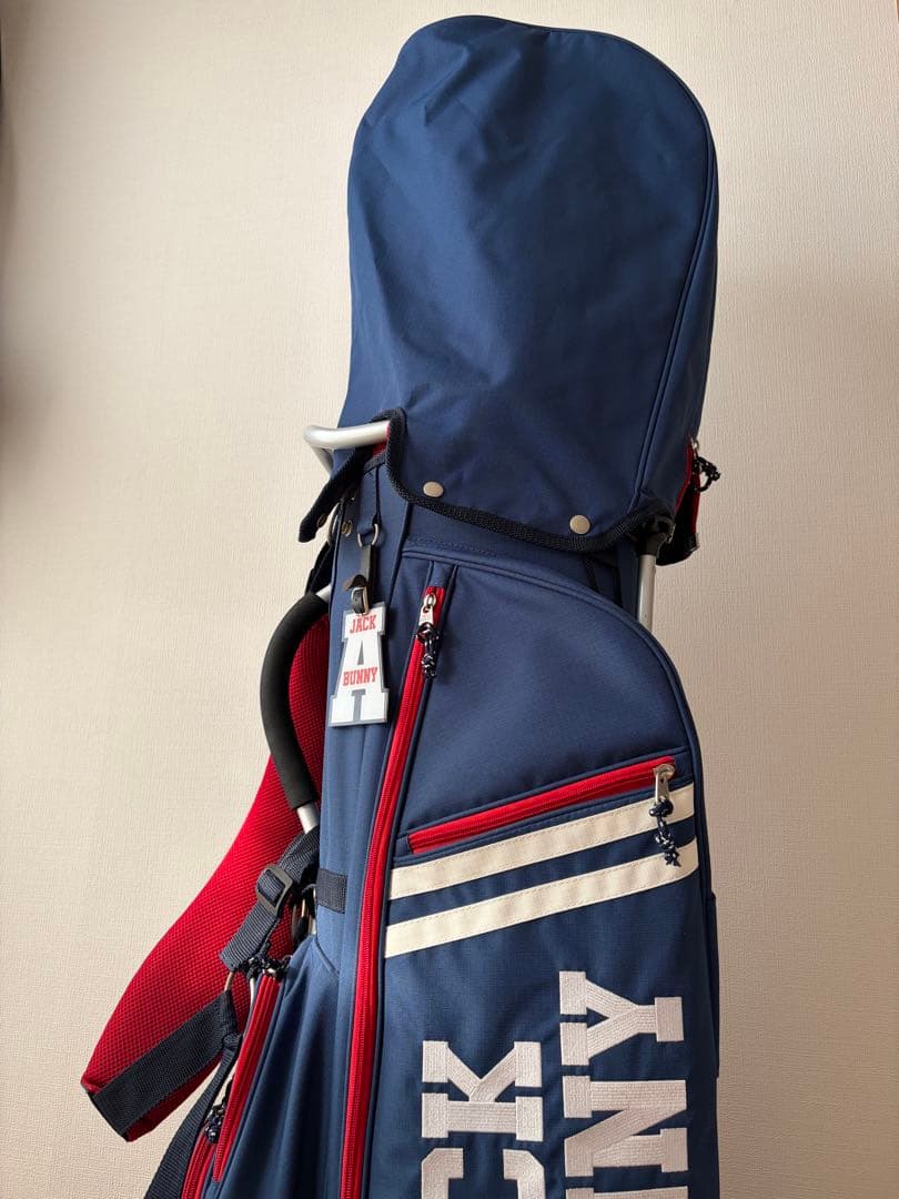 ★ジャックバニー★スタンドキャディバッグJack Bunny!!ネイビー×レッド