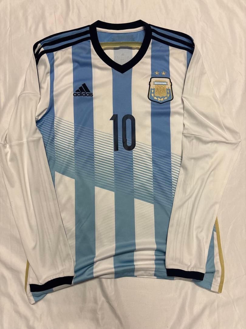 支給品　サッカー　メッシ　アルゼンチン　ユニフォーム　長袖