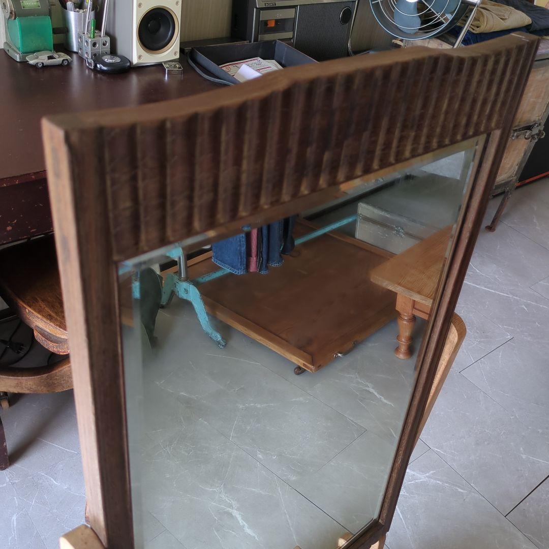 ブロカント古道具大正時代アンティークドレッサー　鏡台　姿見