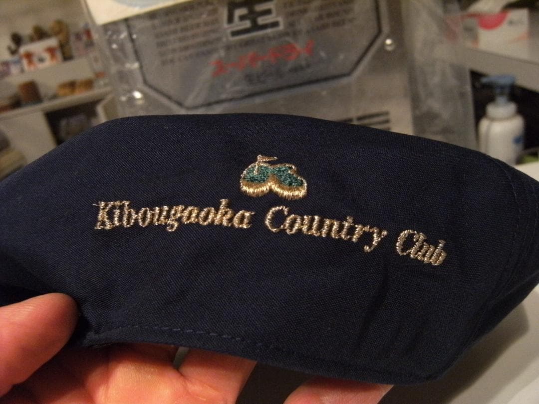 昭和レトロ★日本製 希望丘カントリークラブ ゴルフ帽子 ハンチング ベレー帽