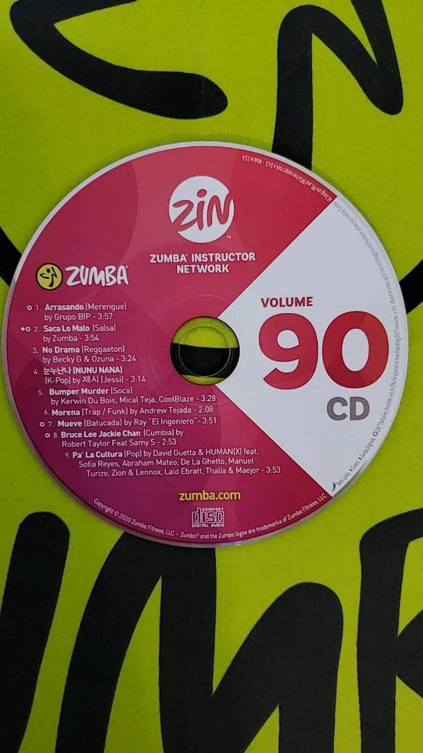ZUMBA　ズンバ　ZIN90　CD ＆ DVD　インストラクター専用