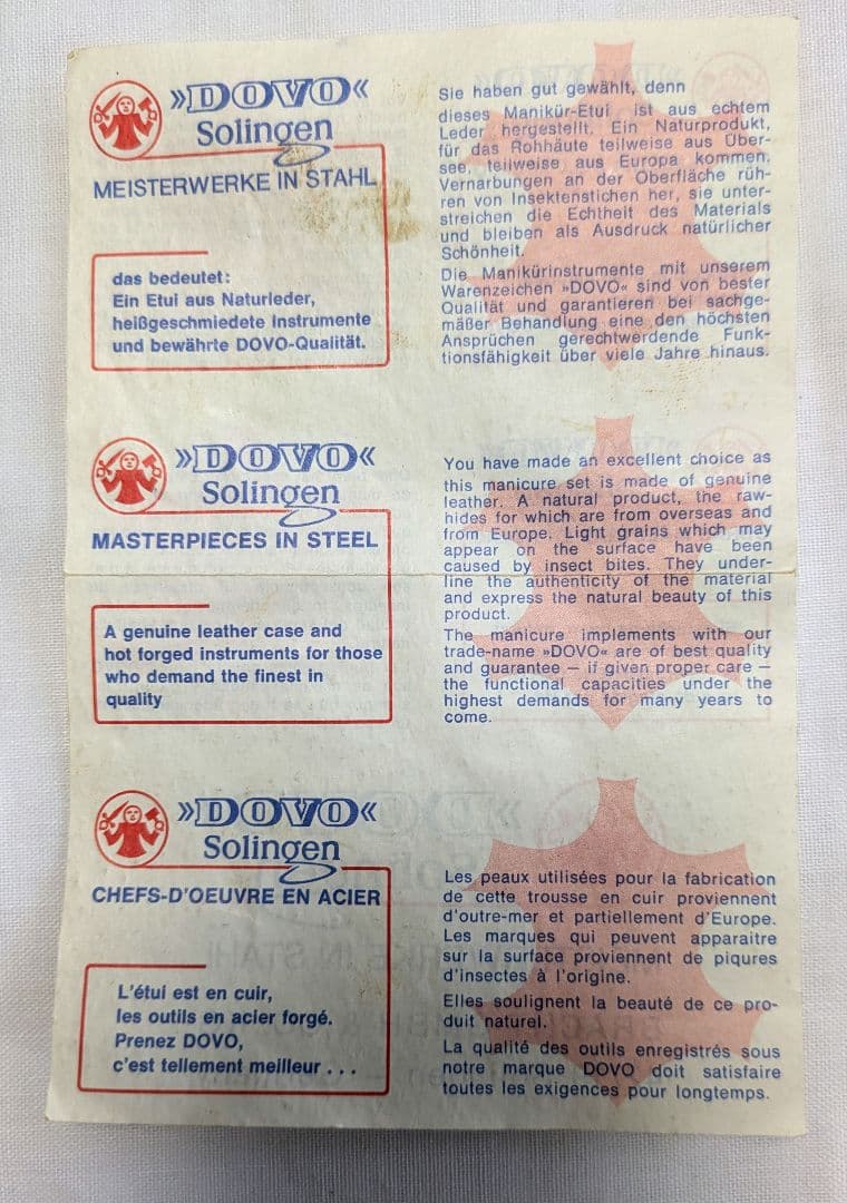 写真追加…。価格修正！【ドイツDOVO】ゾーリンゲン　グルーミング6点セット