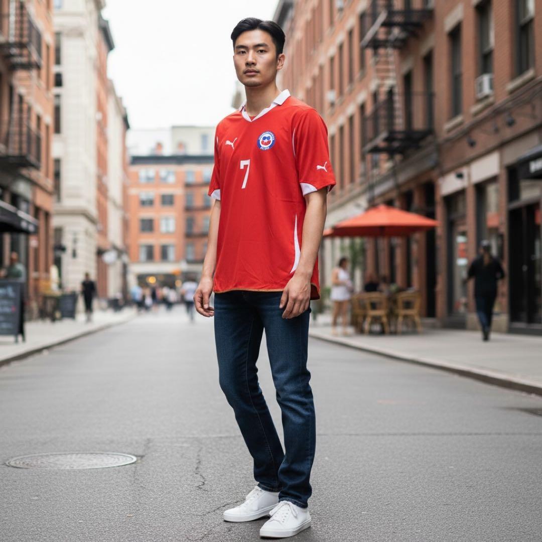 【Used】サッカーユニフォームPumaチリ代表 10/11 sanchez 7