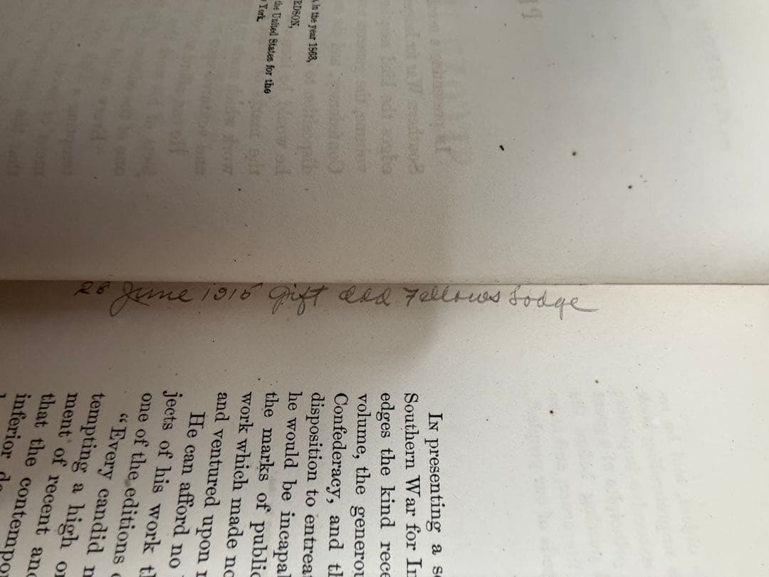 【歴史書】古書1864年 南北戦争史 金箔装飾 / 米国ロッジ蔵書印あり