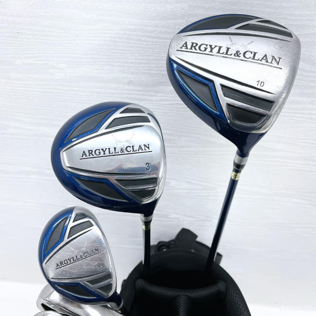 初心者様推奨‼ アーガイル＆クラン メンズ ゴルフクラブ セット 10本 SR