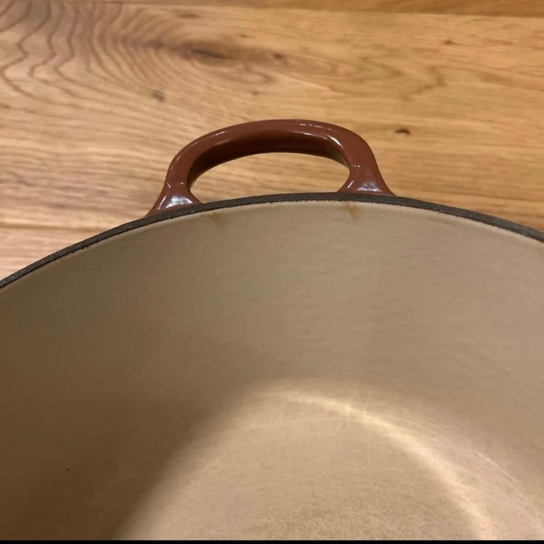 LE CREUSET ココットロンド　ブラウン　22 ル・クルーゼ　茶色