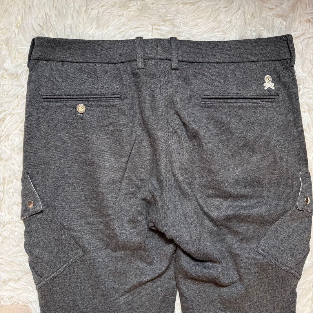 クレイジーソルト様マークアンドロナ カーゴパンツ スウェット スカル グレー L