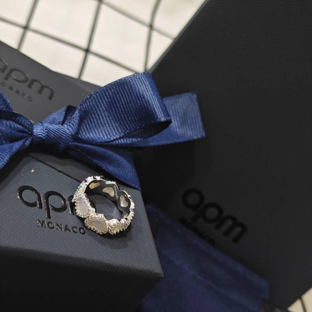 【 apm Monaco】s 925.ハート型リング.シルバー（指輪 .50）