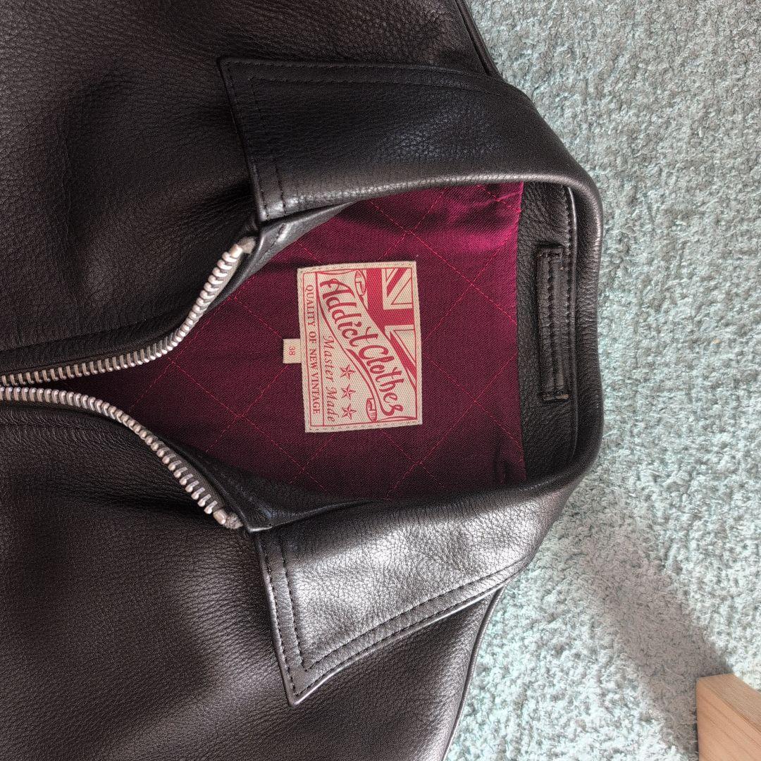 Addict Clothes ブラックレザージャケット 38