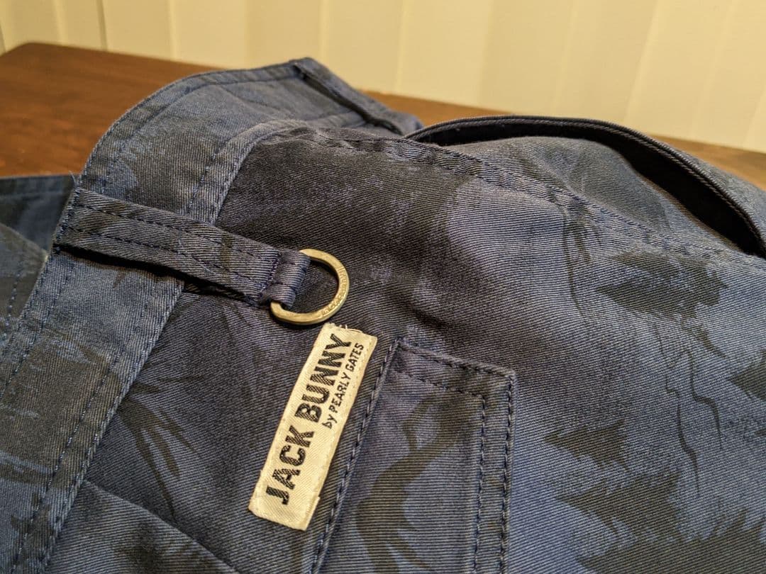 パーリーゲイツ　ジャックバニー　カーゴパンツ　風　ロングパンツ　総柄　ゴルフ　紺