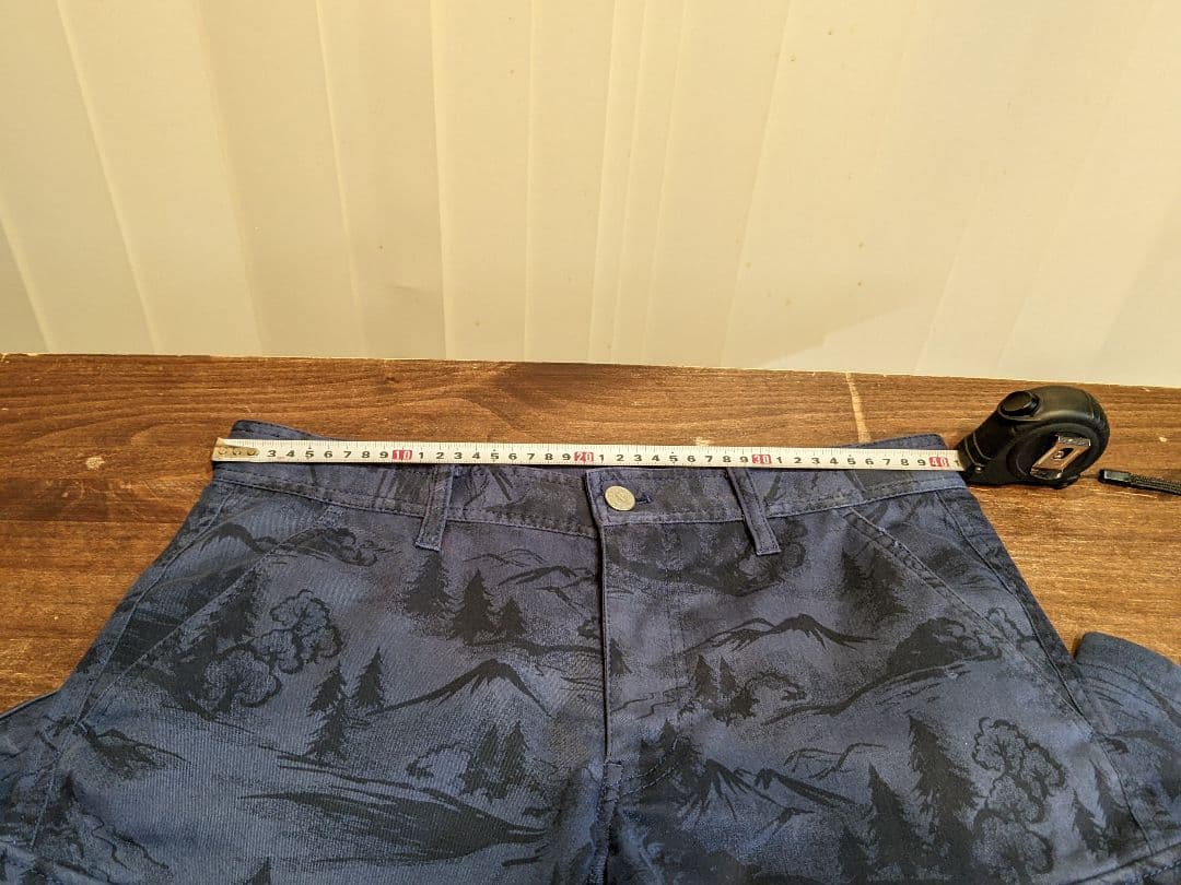 パーリーゲイツ　ジャックバニー　カーゴパンツ　風　ロングパンツ　総柄　ゴルフ　紺