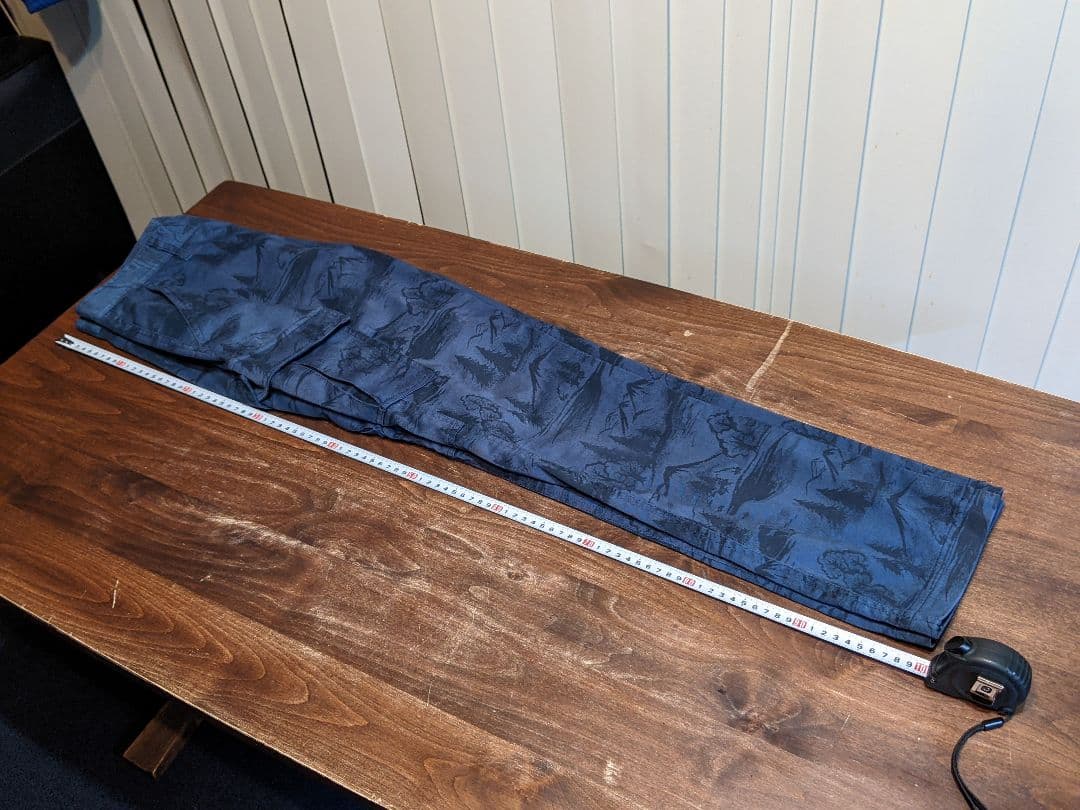 パーリーゲイツ　ジャックバニー　カーゴパンツ　風　ロングパンツ　総柄　ゴルフ　紺