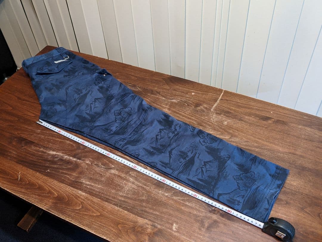 パーリーゲイツ　ジャックバニー　カーゴパンツ　風　ロングパンツ　総柄　ゴルフ　紺