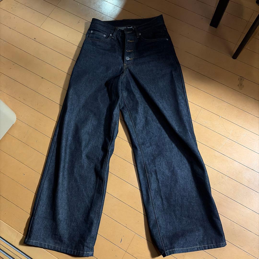 noremidダークデニム ワイドレッグパンツ