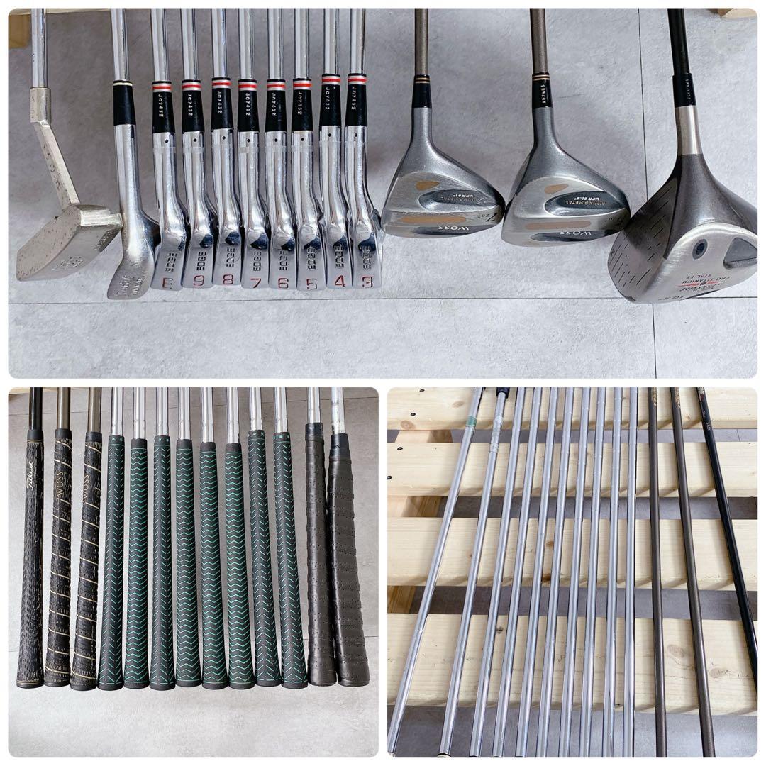 T807 タイトリスト 他 ゴルフクラブ メンズ フルセット 14点 練習 入門
