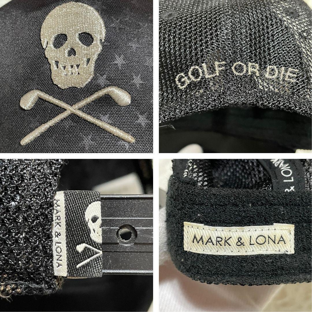 MARK & LONA マークアンドロナ　スカル刺繍　メッシュ ゴルフ キャップ