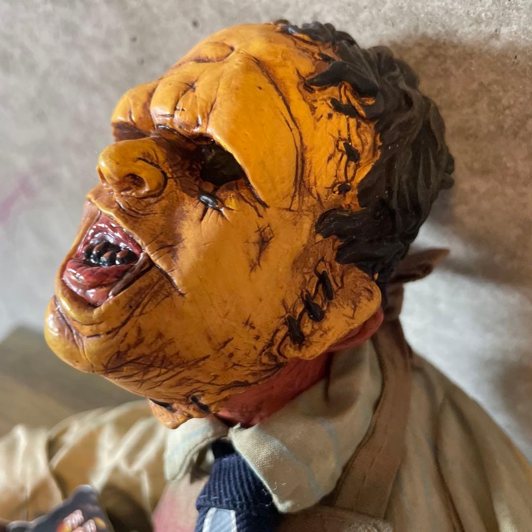 袋入未使用メズコテキサスチェンソーレザーフェイス人形パペットホラーハロウィン①