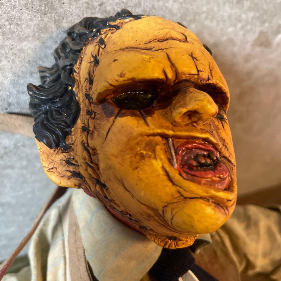 袋入未使用メズコテキサスチェンソーレザーフェイス人形パペットホラーハロウィン①