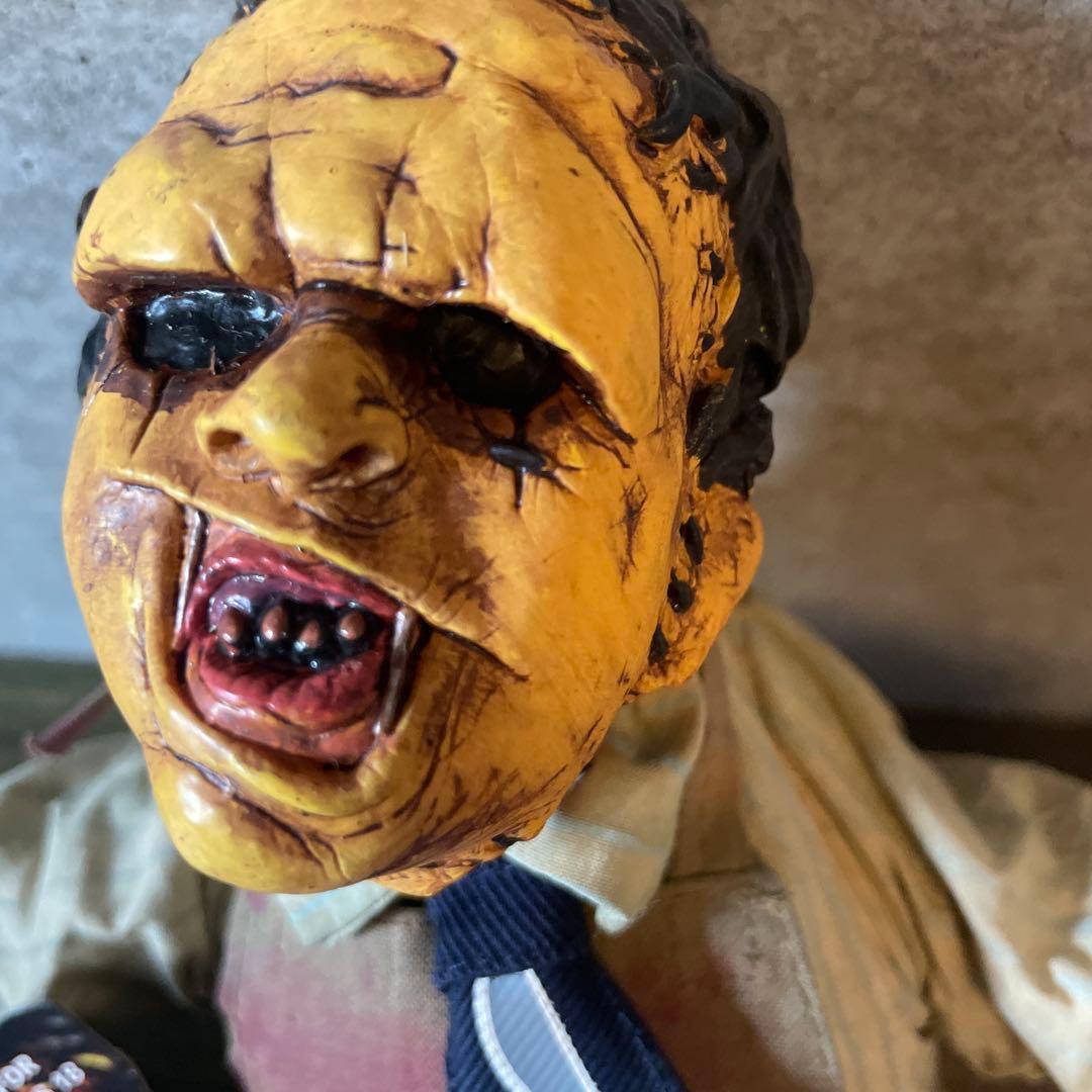 袋入未使用メズコテキサスチェンソーレザーフェイス人形パペットホラーハロウィン①