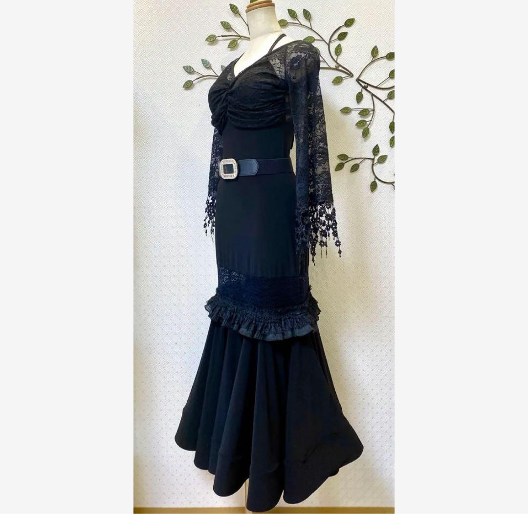 社交ダンス★新品★レッスンウェア★レオタード★スカート★ベルト★セット★レース