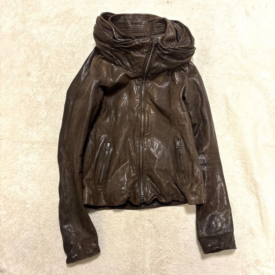 ジャケット・アウター 00s Goa Hooded Goat Leather Jacket Y2K