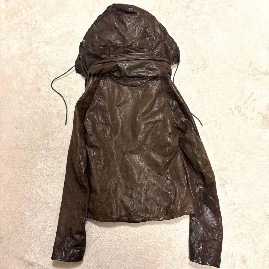 ジャケット・アウター 00s Goa Hooded Goat Leather Jacket Y2K