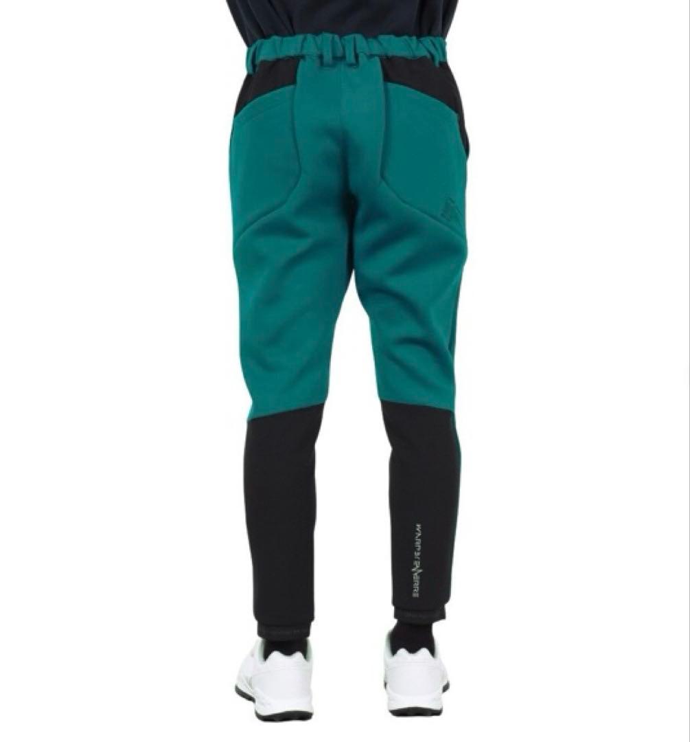 THE WARP ザワープ　メンズ　ストレッチパンツ　グリーン×ブラック