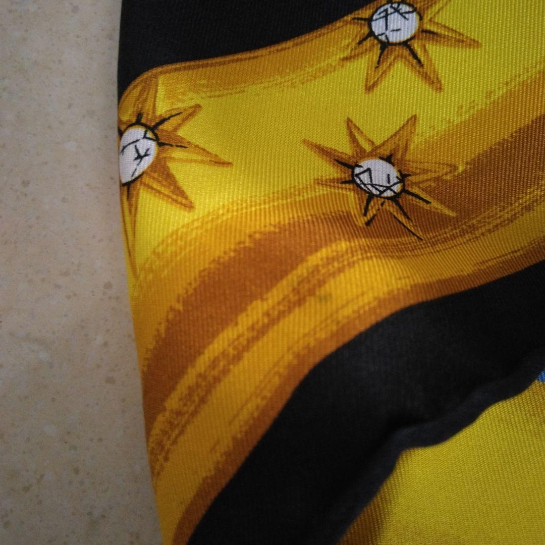 CARTIER カルティエ　シルク100% 大判スカーフ 地球儀　時計