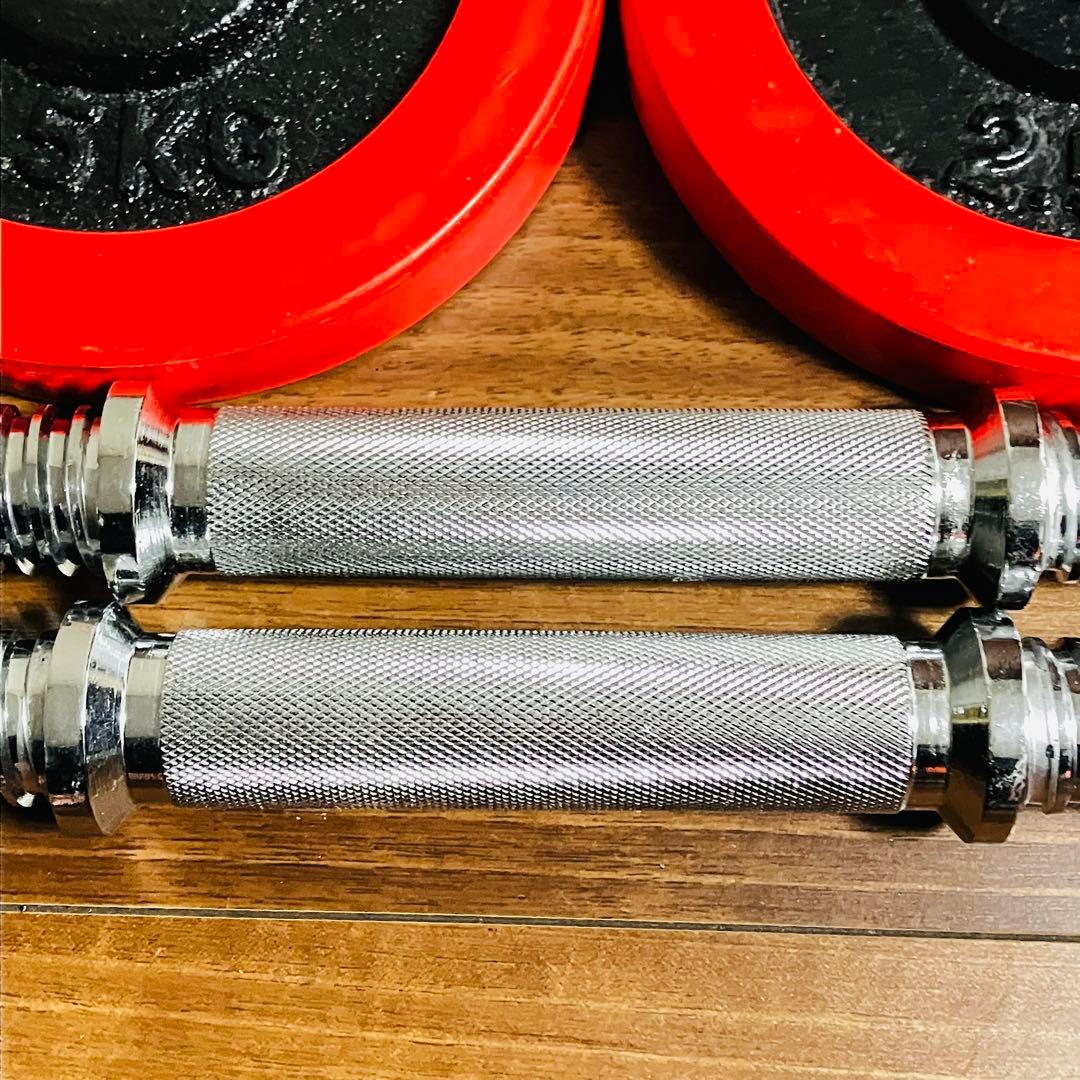 ✨美品✨　片手10kg 合計　20kg ダンベル×2個　ラバー付