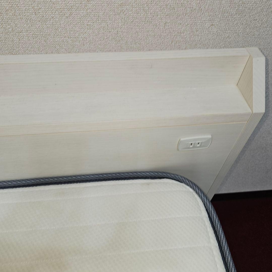 シンプル ホワイト シングルベッドフレーム 東京23区すべて送料無料