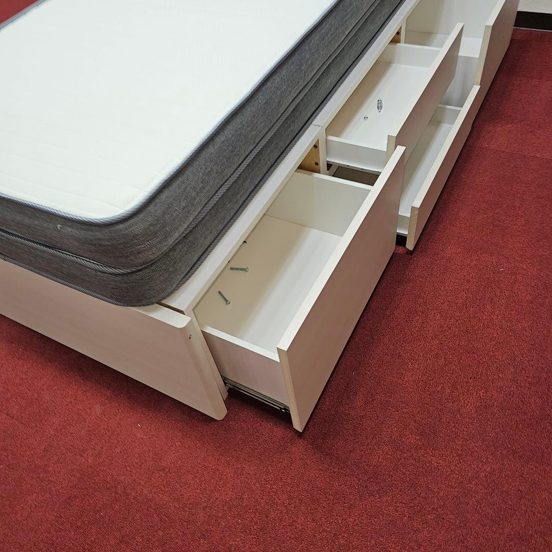 シンプル ホワイト シングルベッドフレーム 東京23区すべて送料無料