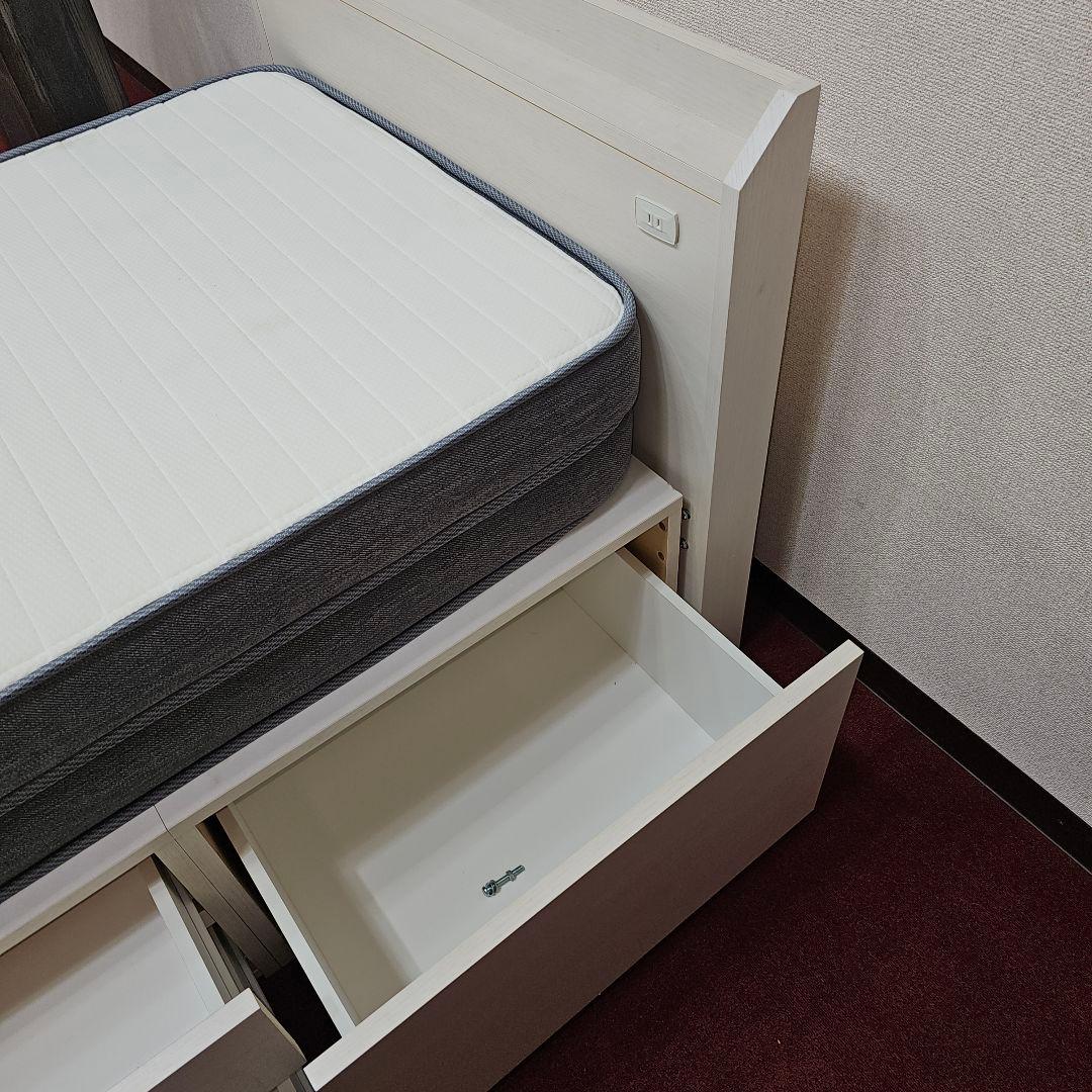 シンプル ホワイト シングルベッドフレーム 東京23区すべて送料無料