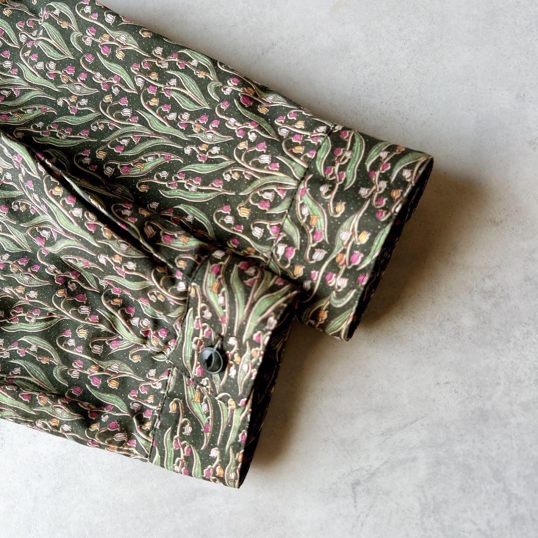 美品☆みなとのてんらんかい　ロングワンピース　リバティ　タナローン　花柄　M