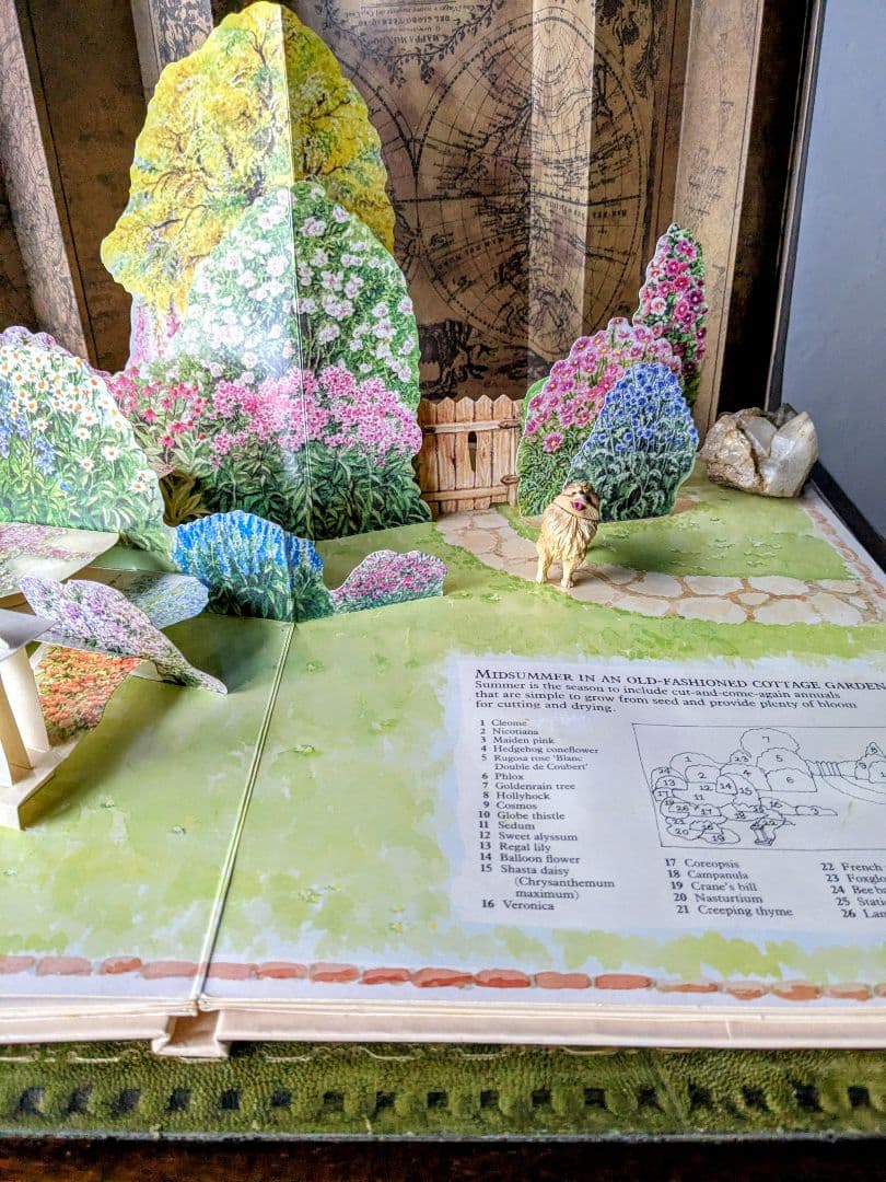 まるで秘密の庭をそっと覗き込むような♪ポップアップ本　古書洋書