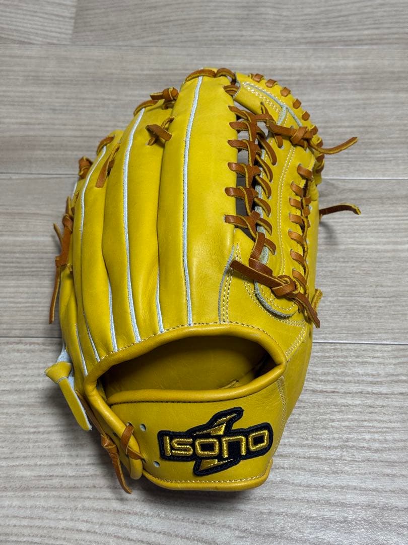 イソノ 外野手用 軟式グローブ G-1807E イエロー