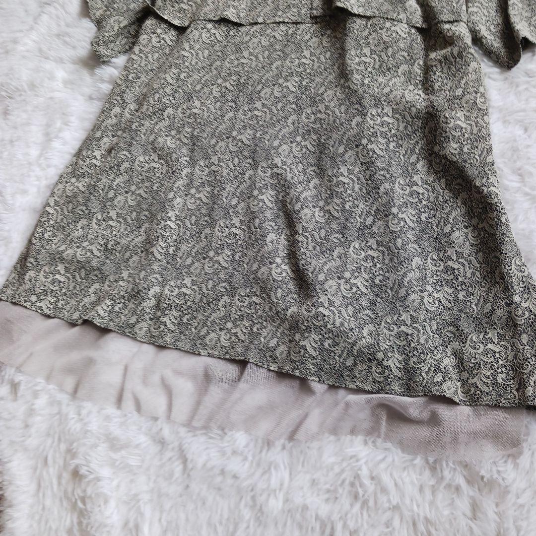 極美品♥アズノウアズ オオラカ ペイズリー ワンピース リボン レース 大きい