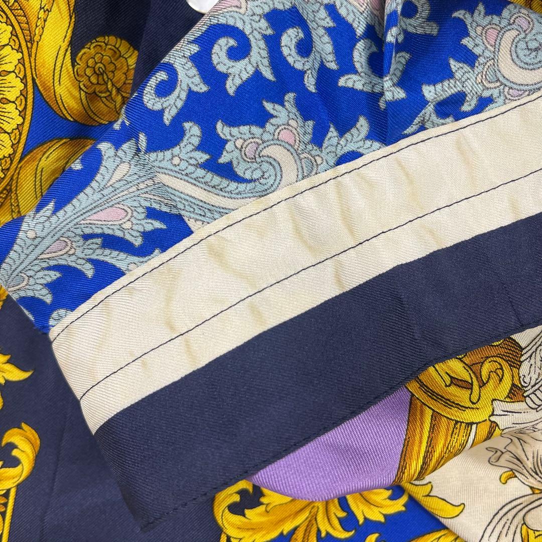 【希少 vintage】ヴェルサーチ☆長袖 シルクシャツ メデューサ バロック