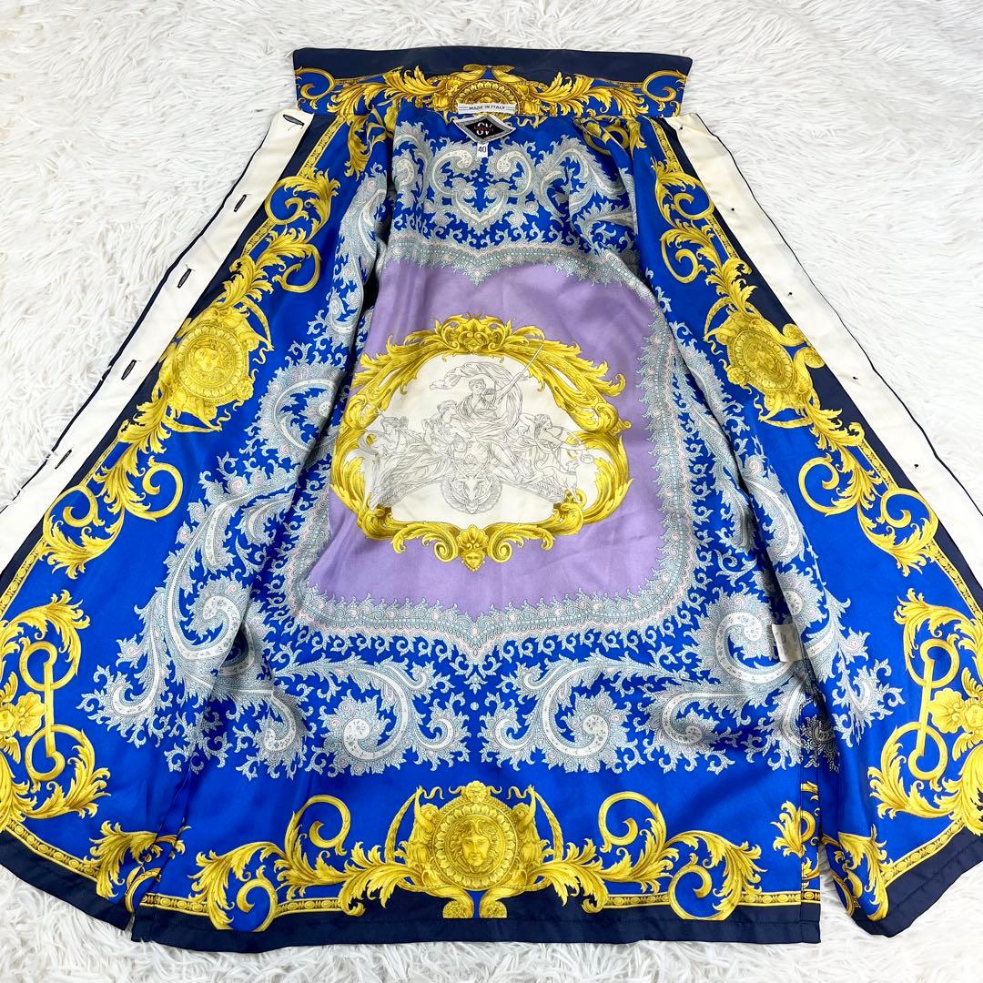 【希少 vintage】ヴェルサーチ☆長袖 シルクシャツ メデューサ バロック