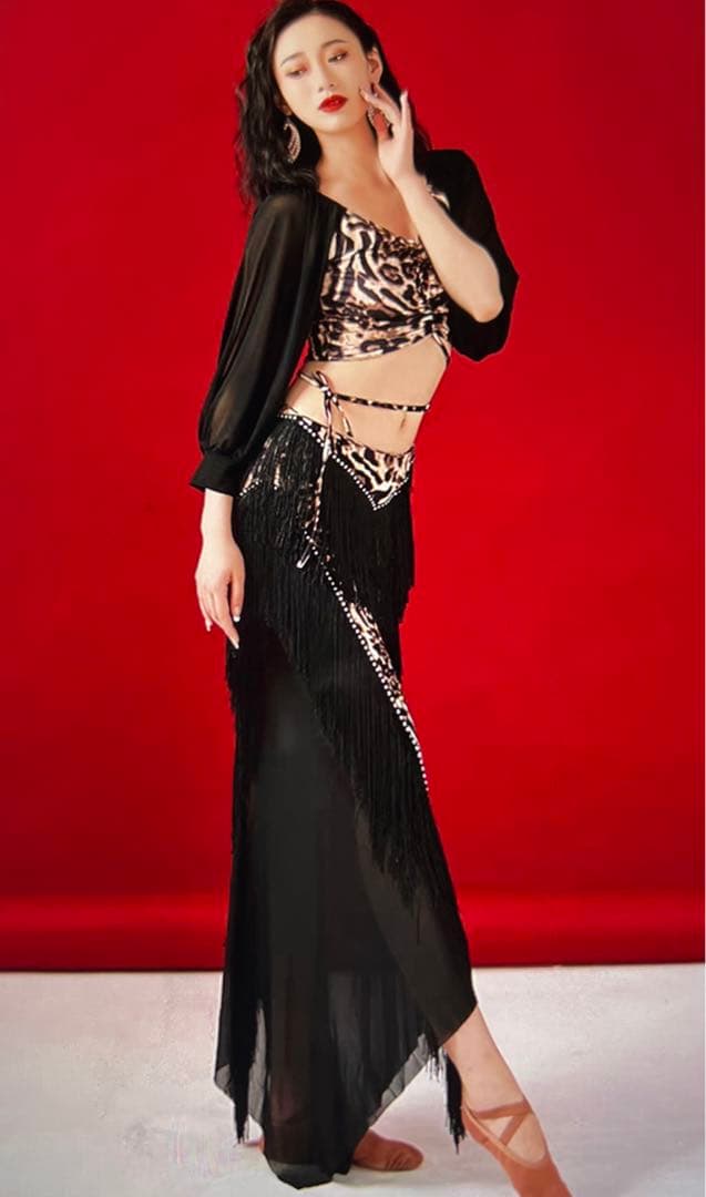 新品 M ベリーダンスレッスン着 ベリーダンス衣装 レッスンウェア 社交ダンス