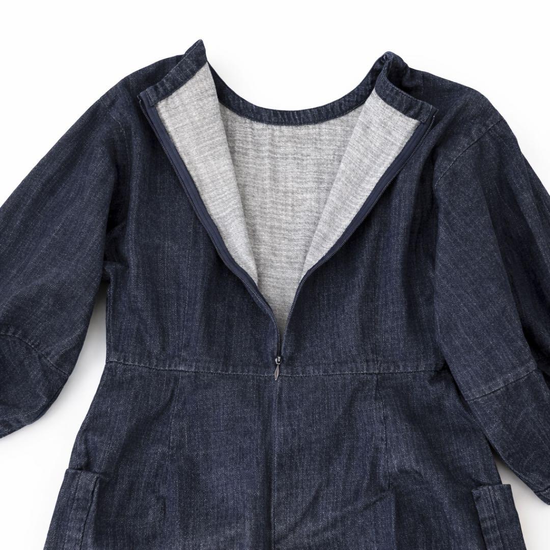 極美品＊BEARDSEY ビアズリー 袖ぷっくり　デニムワンピース　FREE