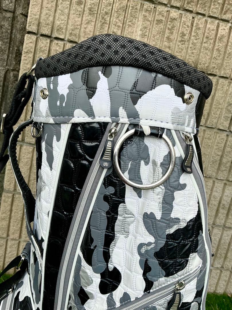 OWLオウルキルティング縫いカモ柄キャディバッグ