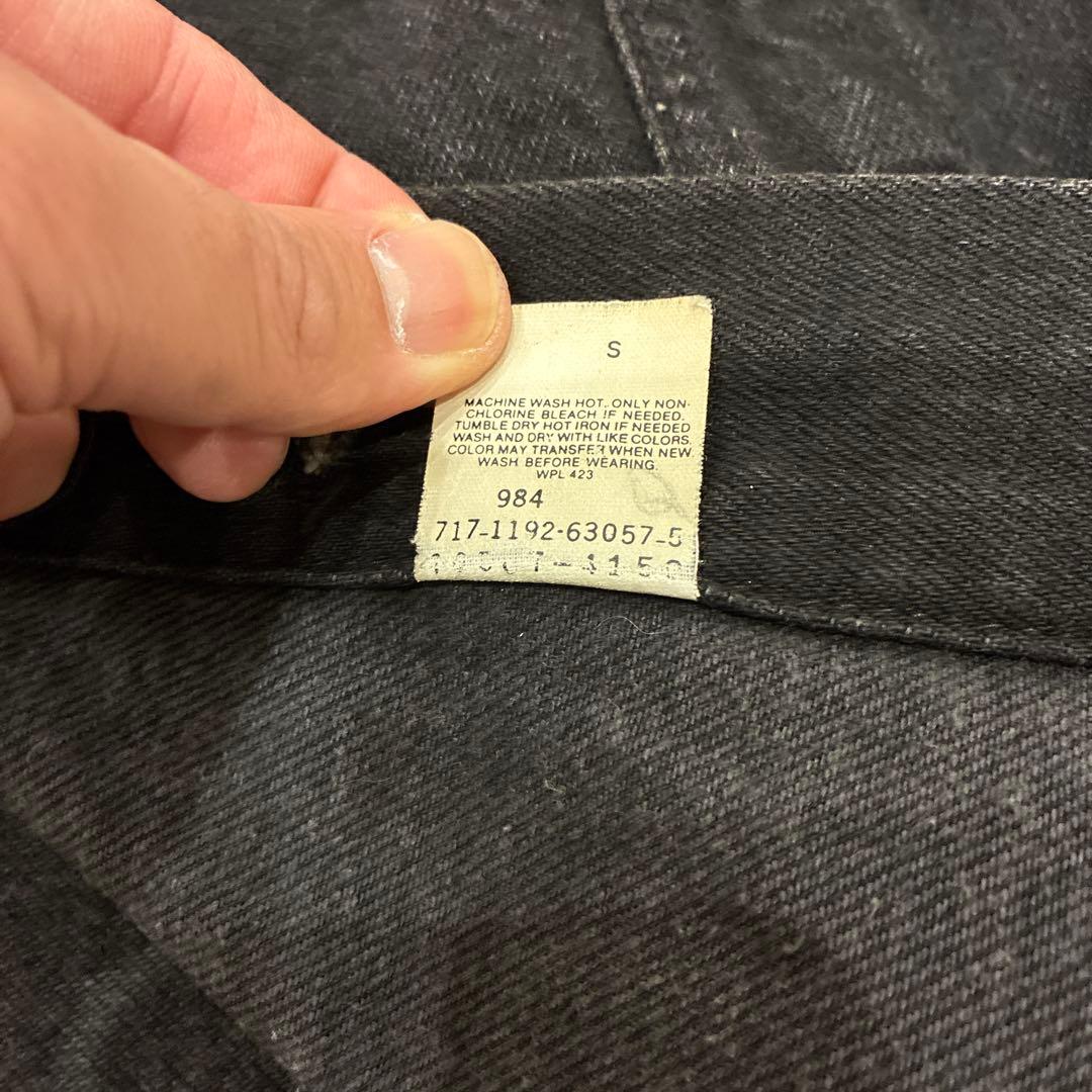 リーバイス　デニムジャケット　ブラック　アメリカ製　後染　L