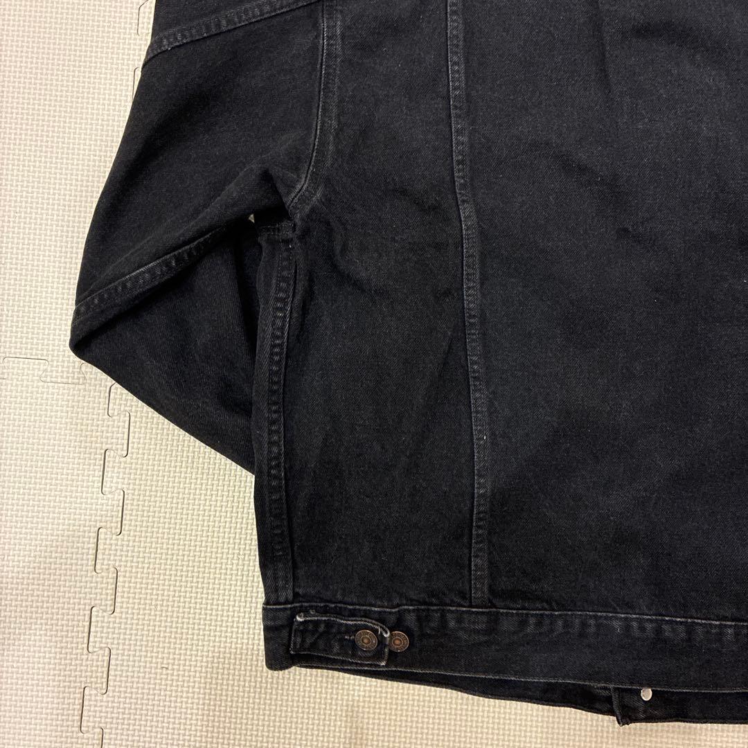 リーバイス　デニムジャケット　ブラック　アメリカ製　後染　L