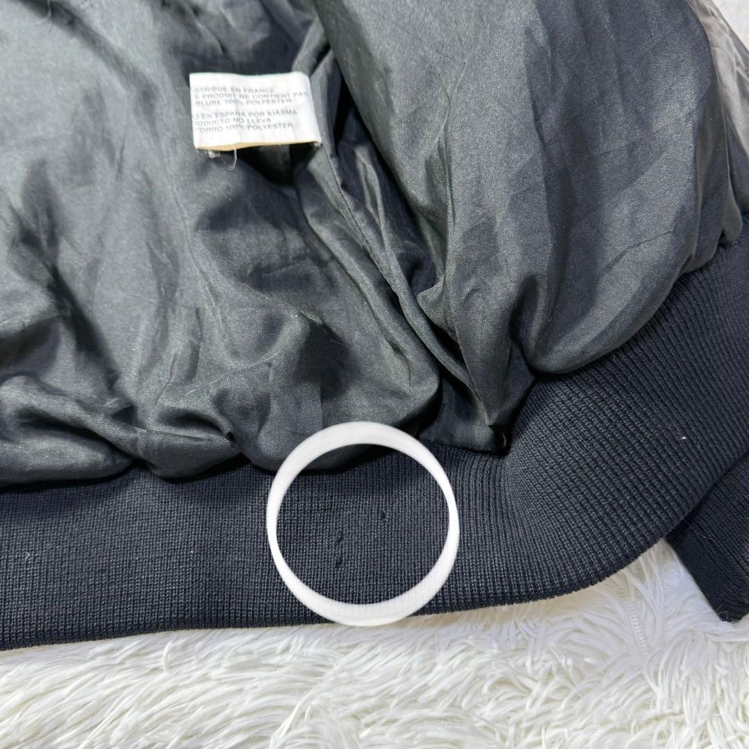 【90s】A-2 ブラックレザー フライトジャケット 牛革 ナッパレザー XL