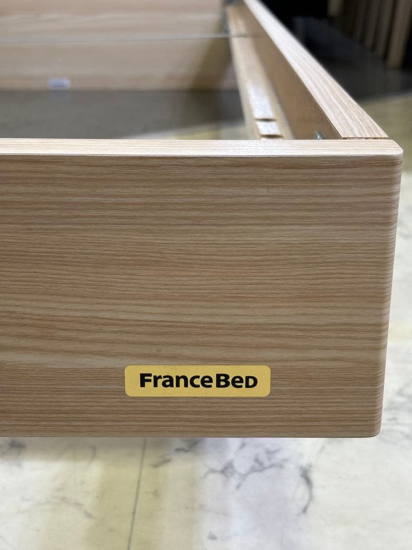 フランスベッド LEDコンセント付き シングルベッド ナチュラル