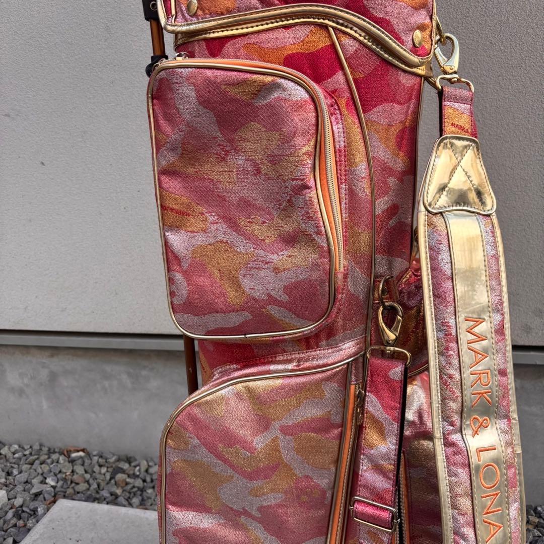 希少MARK&LONA マーク＆ロナ ３点式スタンドスカルカモ キャディバッグ