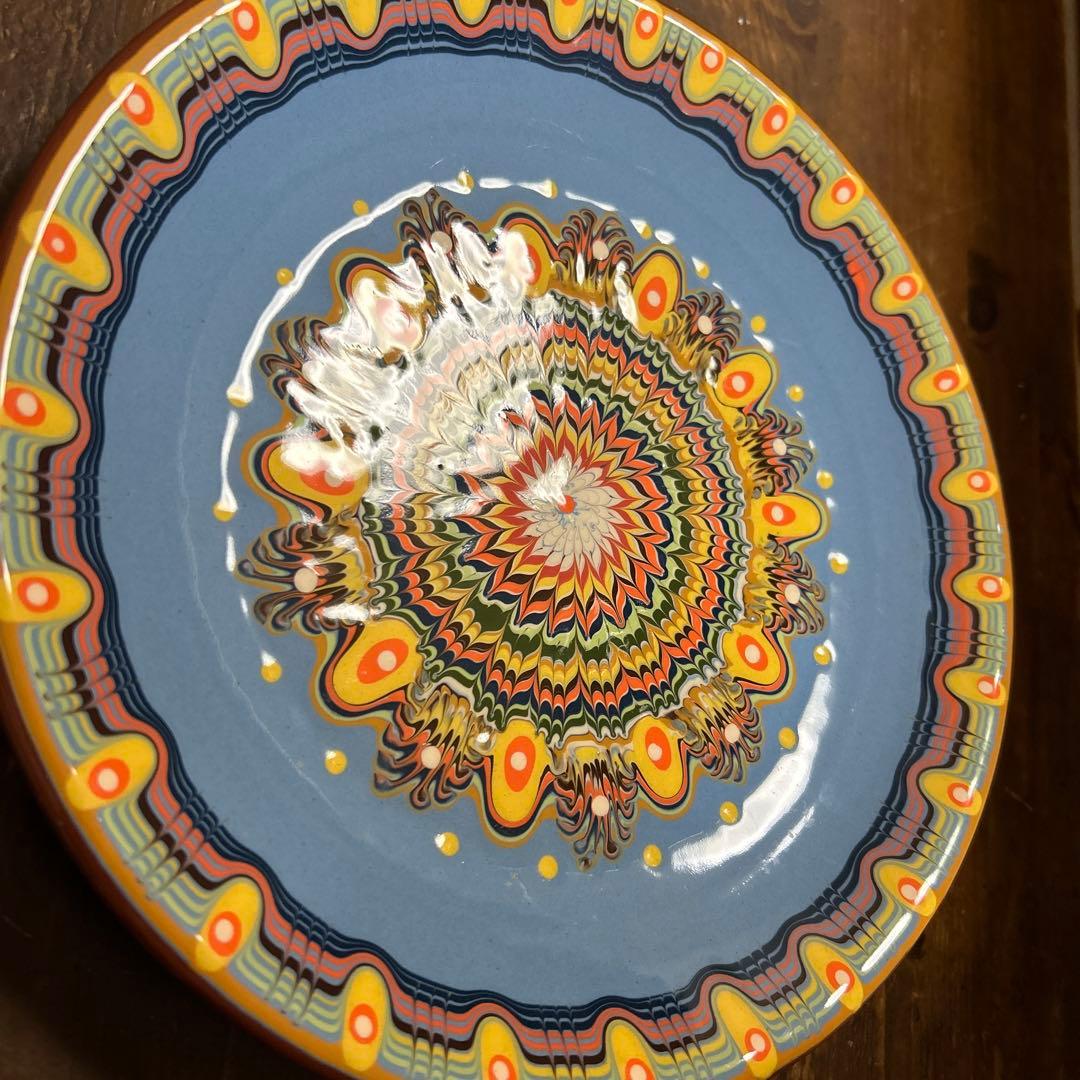 メキシコ　ブルガリア　ハンドメイド　タラベラ焼き　トロヤン焼　スリップウェア